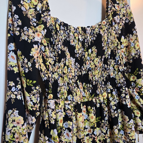 Floral Black Dress - Picture 3 of 4